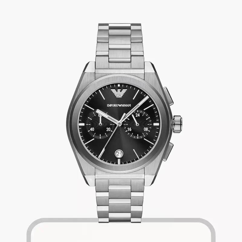 Emporio Armani Federico Chronograph Black Dial Men's Watch- AR11560